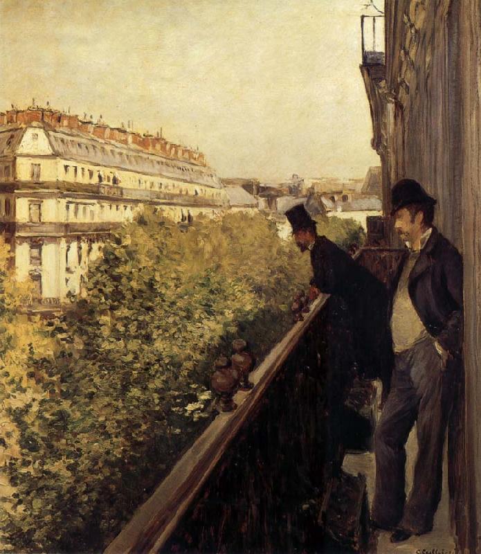 Gustave Caillebotte The man stand on the terrace oil painting image